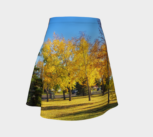 Women's Flare Skirt - Calgary in the Fall