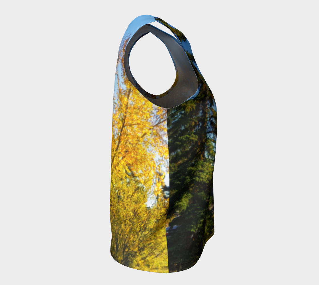 Women's All-Over Loose Long Tank Top - Calgary in the Fall