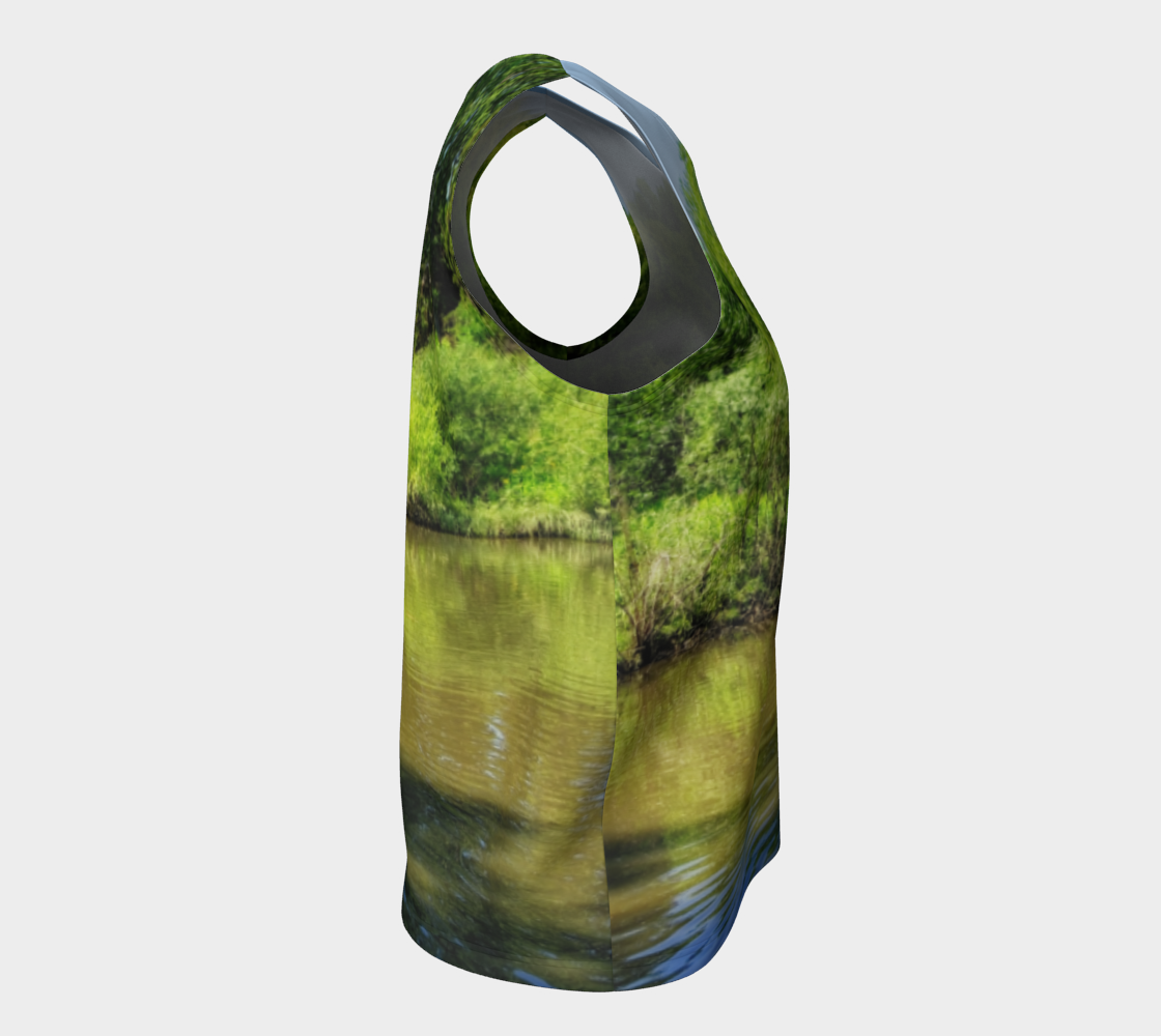 Women's All-Over Loose Long Tank Top - Confederation Park Pond
