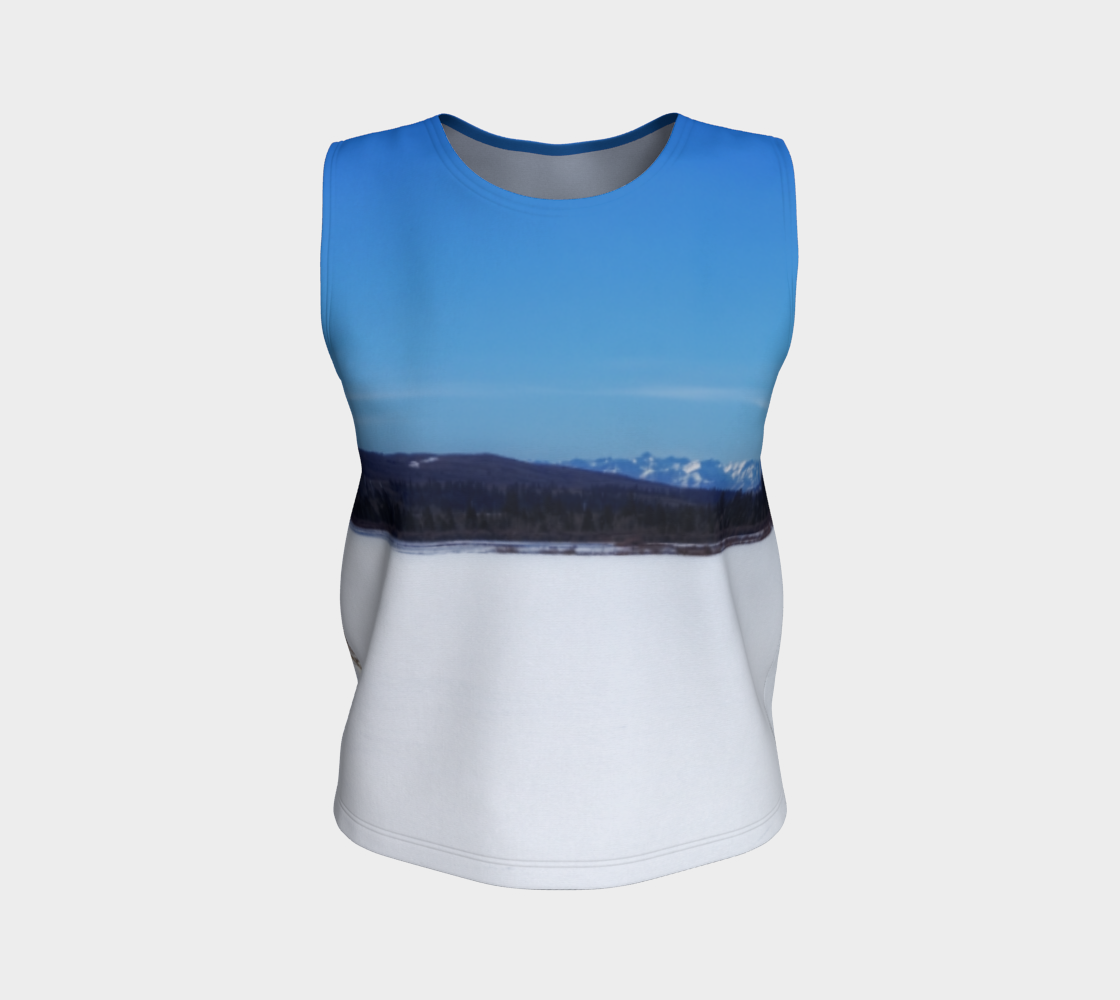 Women's All-Over Loose Regular Tank Top - Glenmore Reservoir Winter