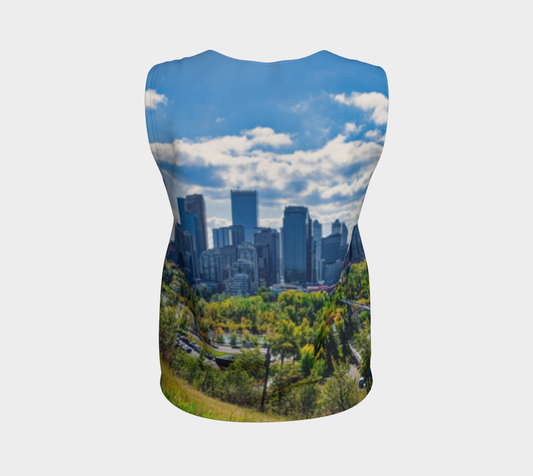 Women's Loose Long Tank Top - Downtown Calgary McHugh Bluff Fall