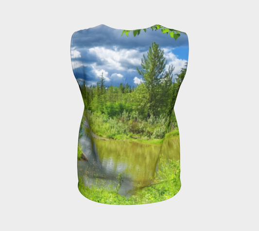 Women's All-Over Loose Long Tank Top - Fish Creek Park Votier's Flats