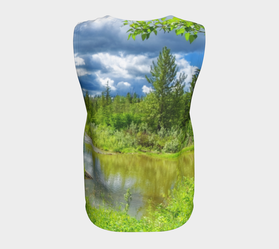 Women's All-Over Loose Long Tank Top - Fish Creek Park Votier's Flats
