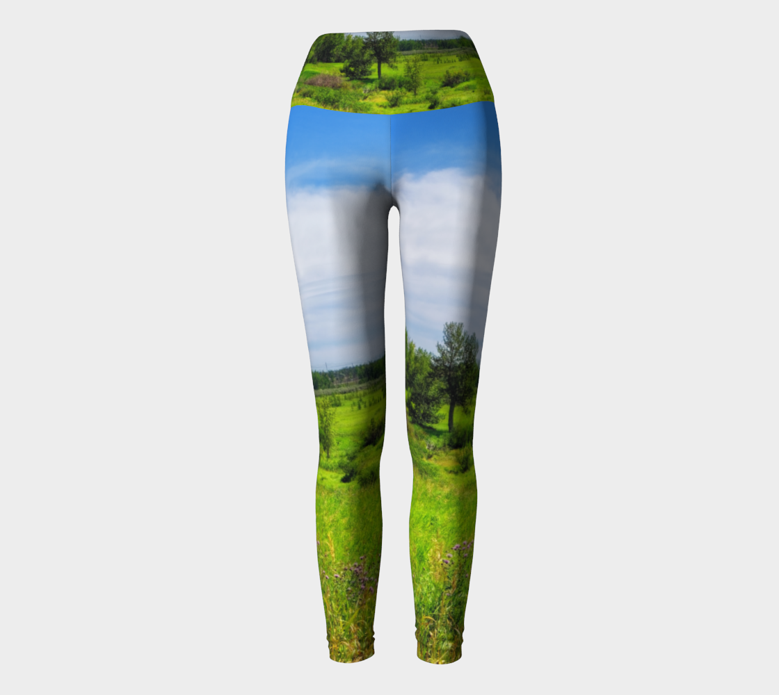 Women's Yoga Leggings - Fish Creek Park Votier's Flats Meadow