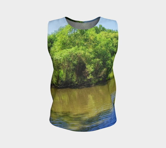 Women's All-Over Loose Long Tank Top - Confederation Park Pond