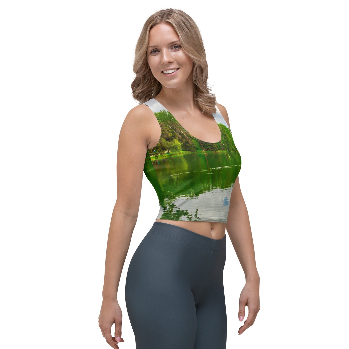 All-Over Crop Top - Bowness Park Lagoon