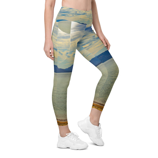 Women's Leggings with Pockets - Penticton Skaha Lake