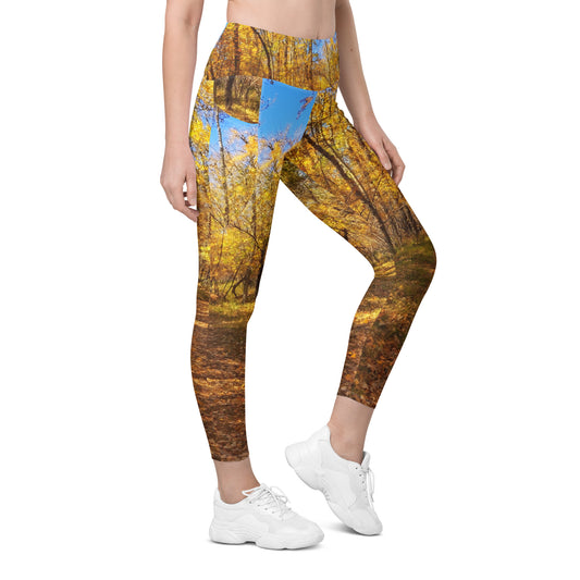 Women's Leggings with pockets - Carburn Park Fall Colours