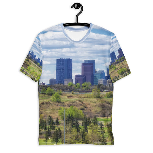 Men's All-Over T-Shirt - Downtown Calgary Skyline Vista Heights