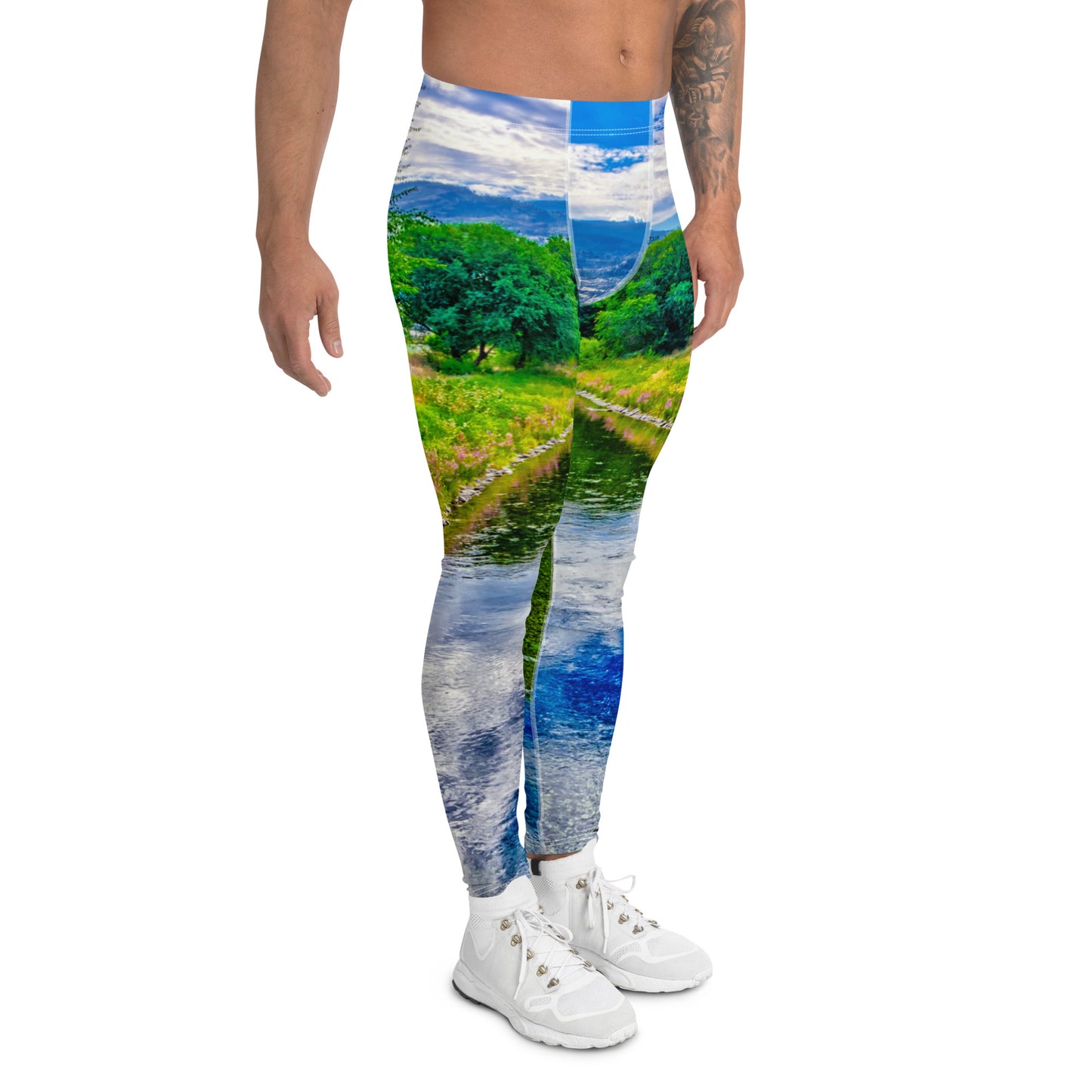 Men's Leggings - Penticton Okanagan River Channel HDR