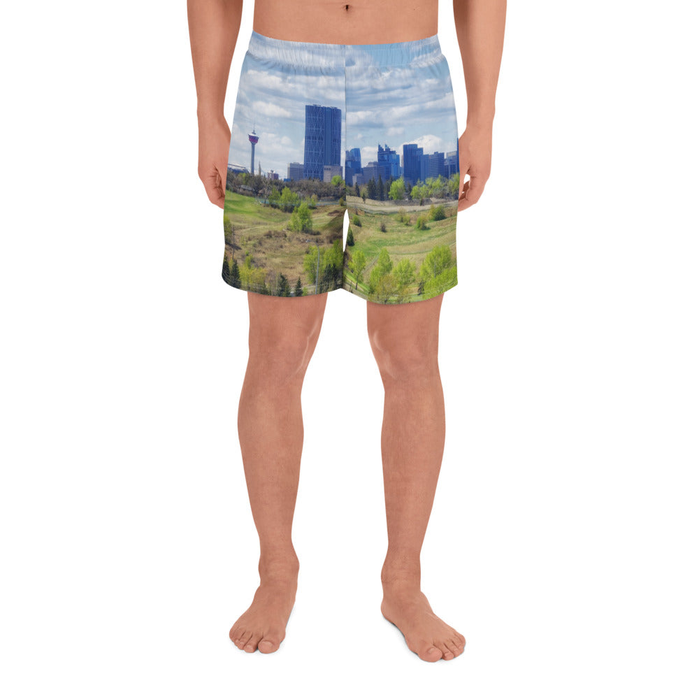 Men's Recycled Athletic Shorts - Downtown Calgary Vista Heights Hill