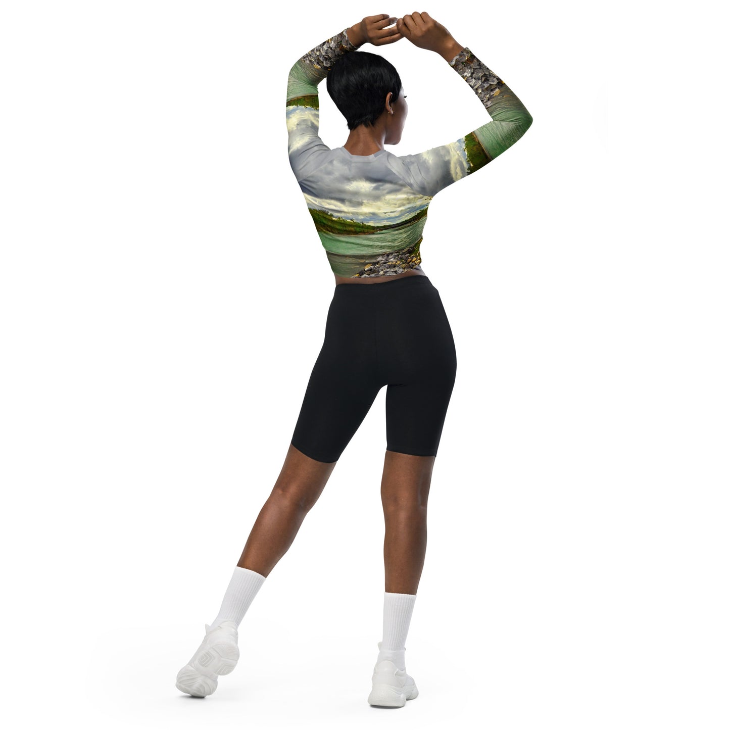 Recycled Long-Sleeve Crop Top - Calgary Bow River East Village