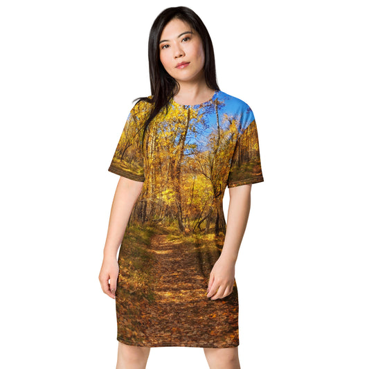 All-Over T-Shirt Dress - Carburn Park Fall Colours