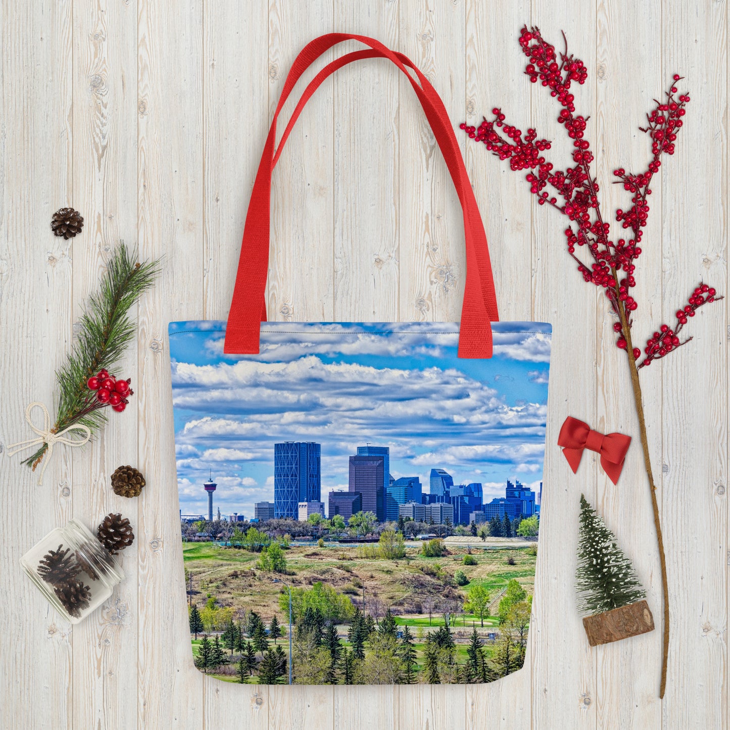 All-Over Tote Bag - Downtown Calgary Vista Heights Hill HDR