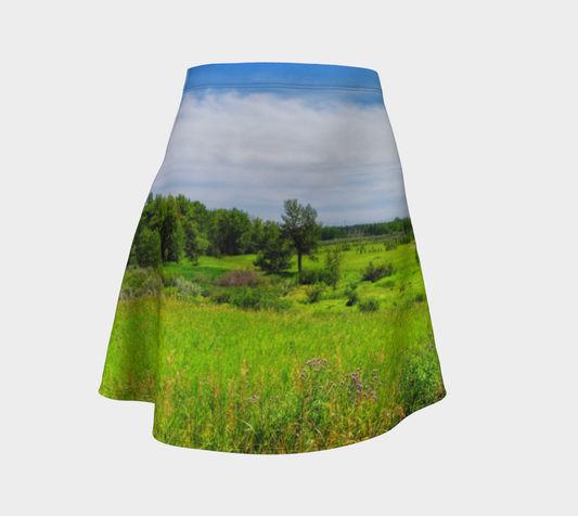 Women's Flare Skirt - Fish Creek Park Votier's Flats Meadow