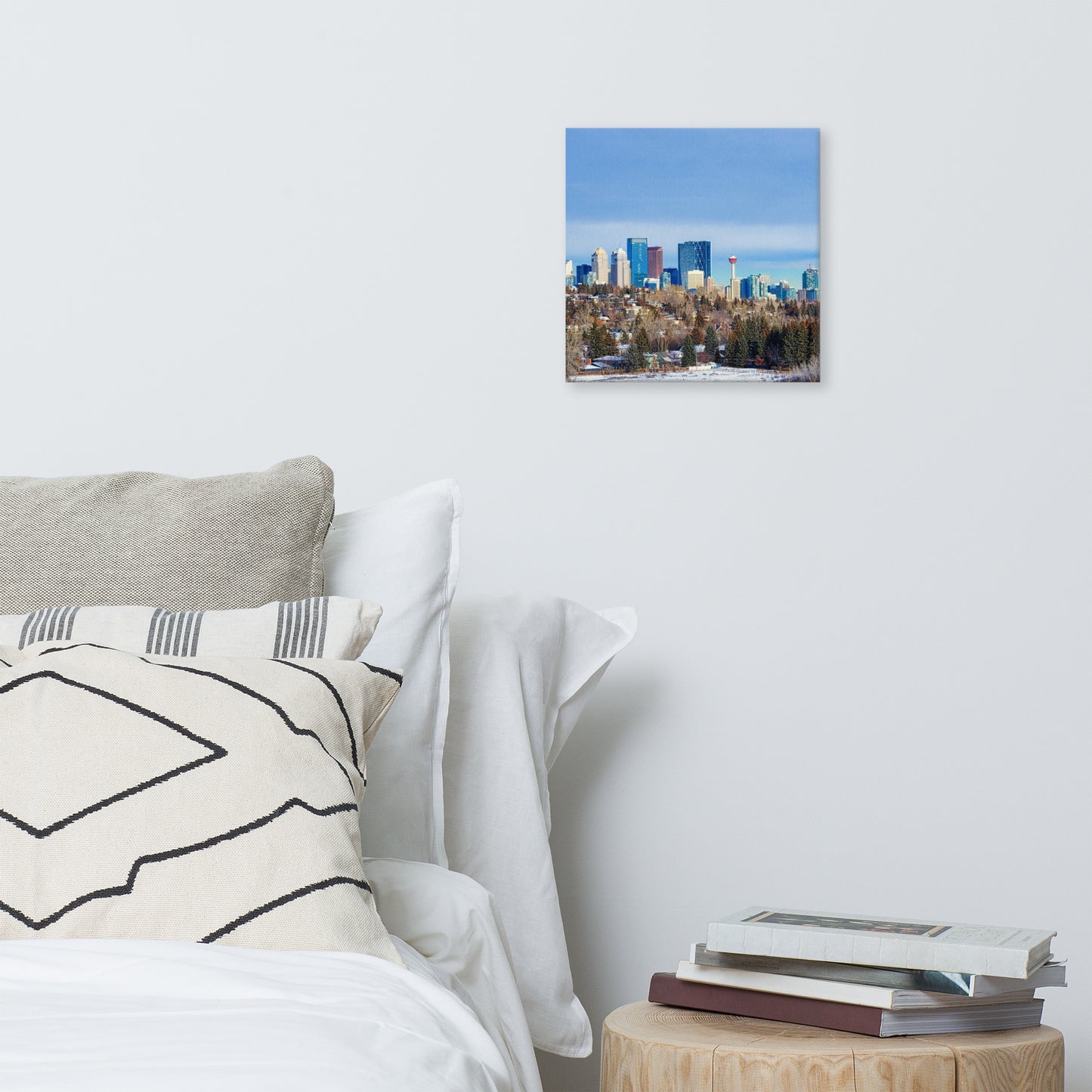 Canvas Print - Downtown Calgary River Park Winter HDR