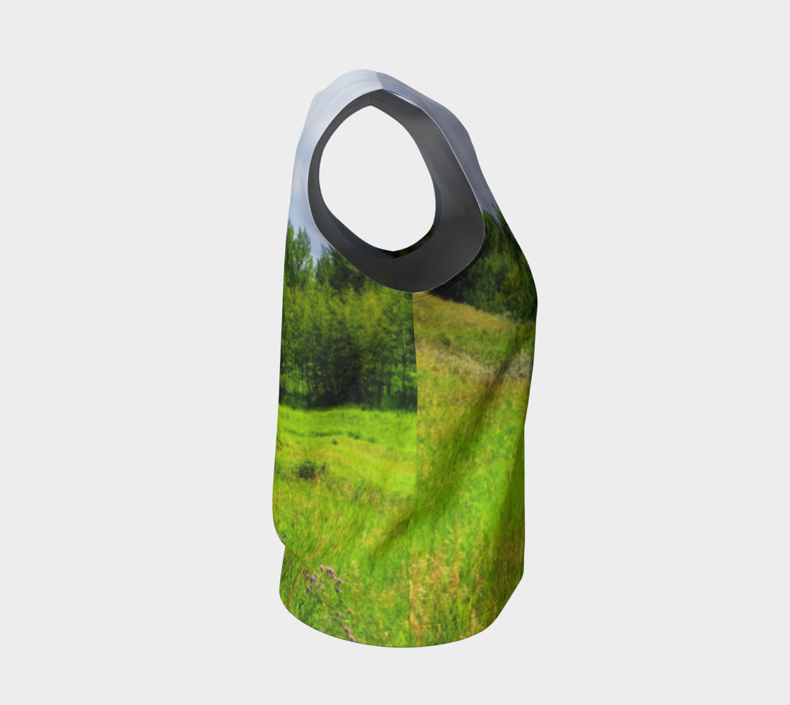 Women's All-Over Loose Long Tank Top - Fish Creek Park Votier's Flats Meadow