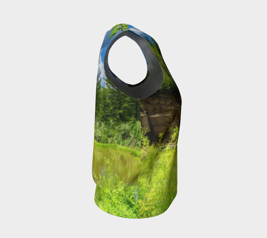Women's All-Over Loose Long Tank Top - Fish Creek Park Votier's Flats