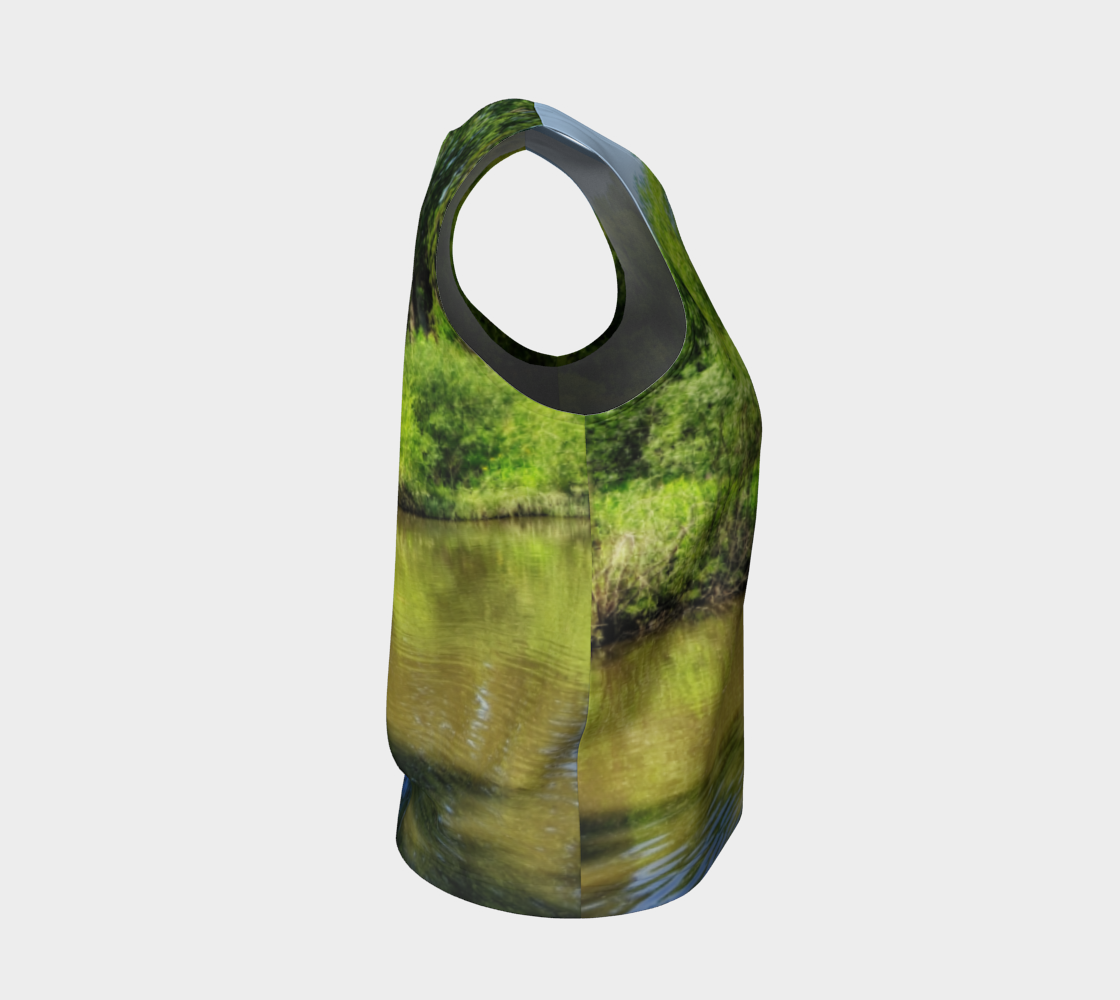 Women's All-Over Loose Long Tank Top - Confederation Park Pond
