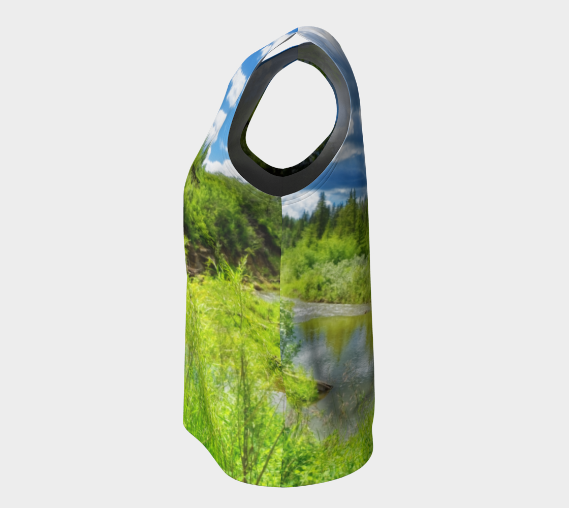 Women's All-Over Loose Long Tank Top - Fish Creek Park Votier's Flats