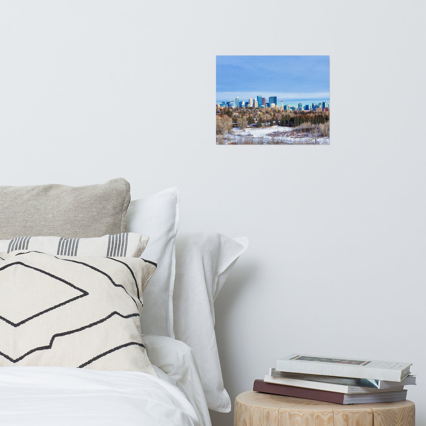 Matte Poster Print - Downtown Calgary HDR Winter River Park