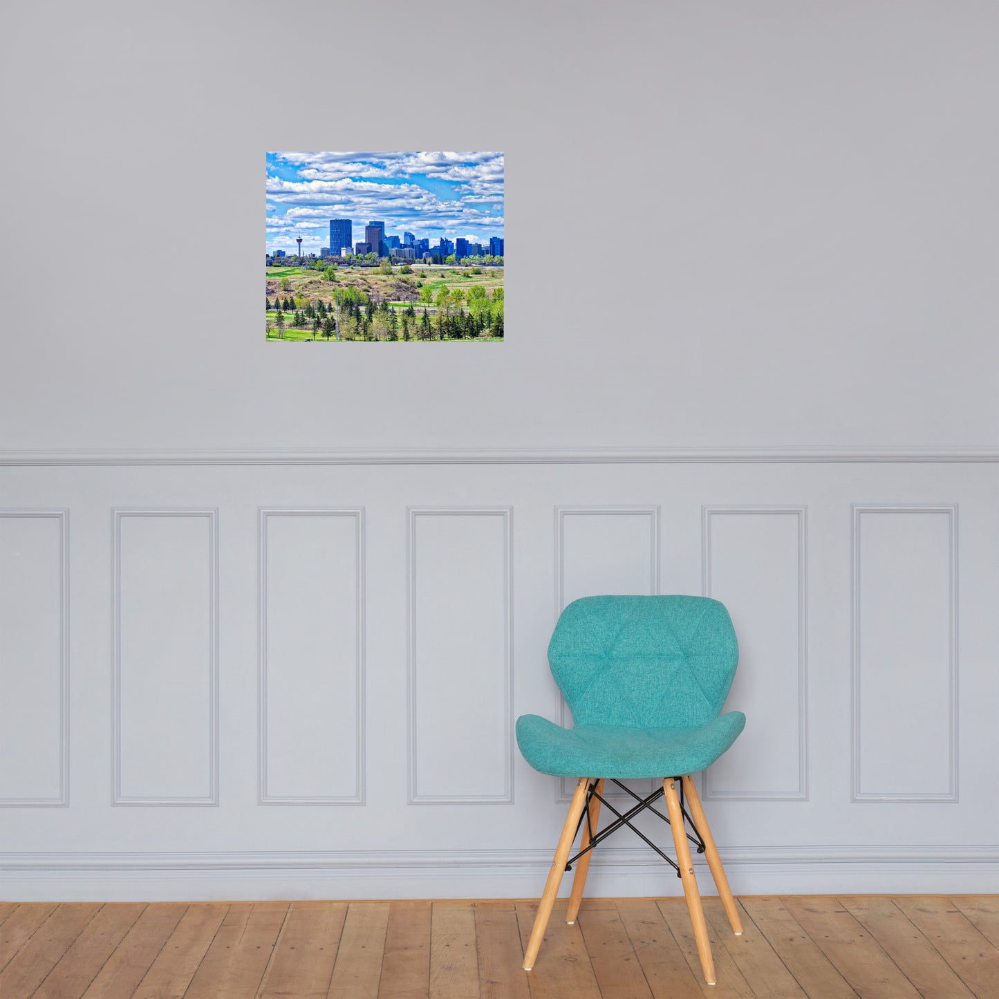 Matte Poster Print - Downtown Calgary Vista Heights Hill HDR