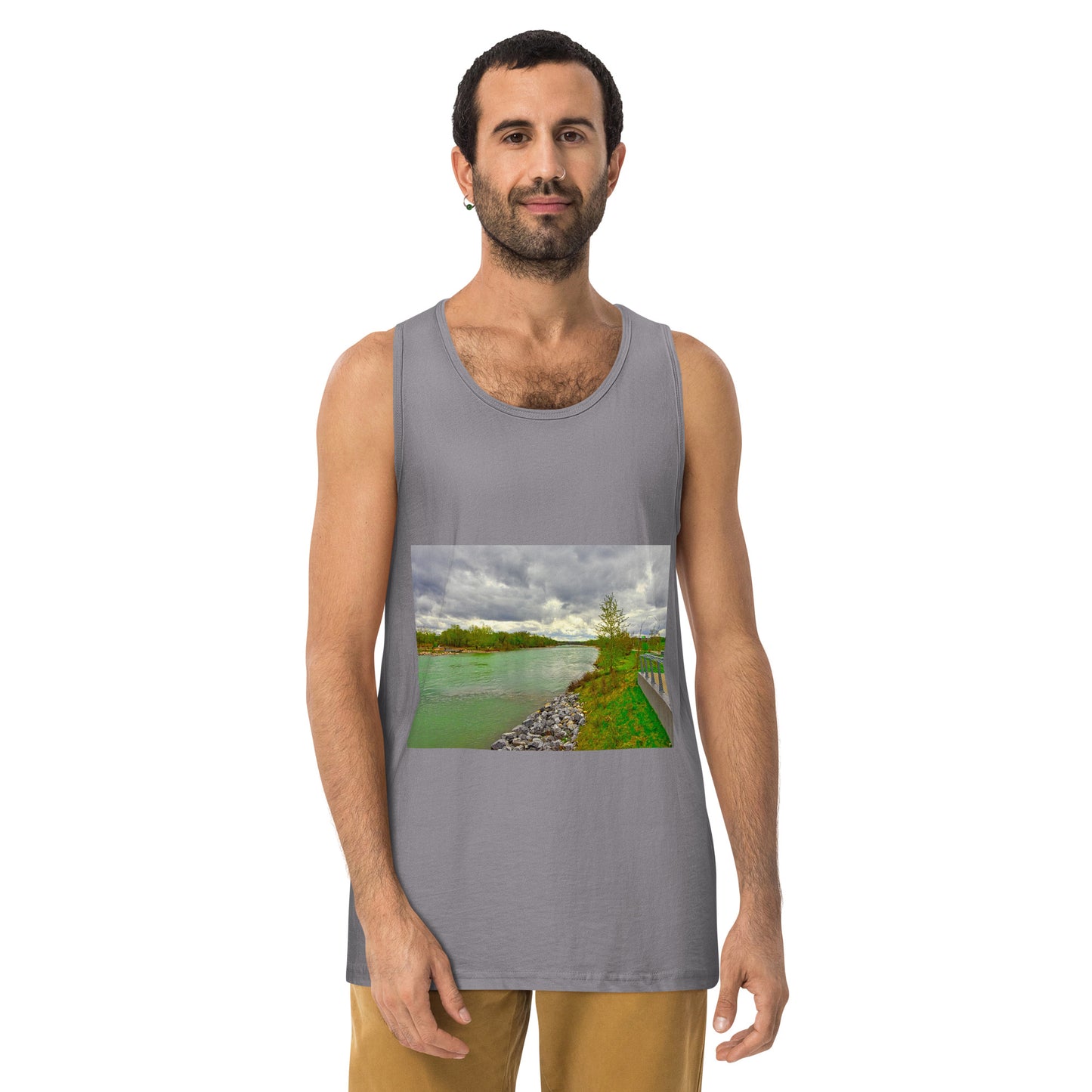 Men’s Premium Tank Top - Calgary Bow River East Village