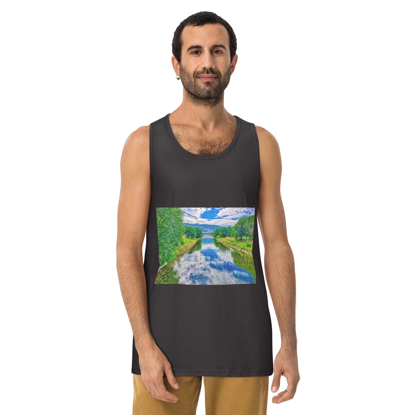 Men’s Premium Tank Top - Penticton Okanagan River Channel HDR