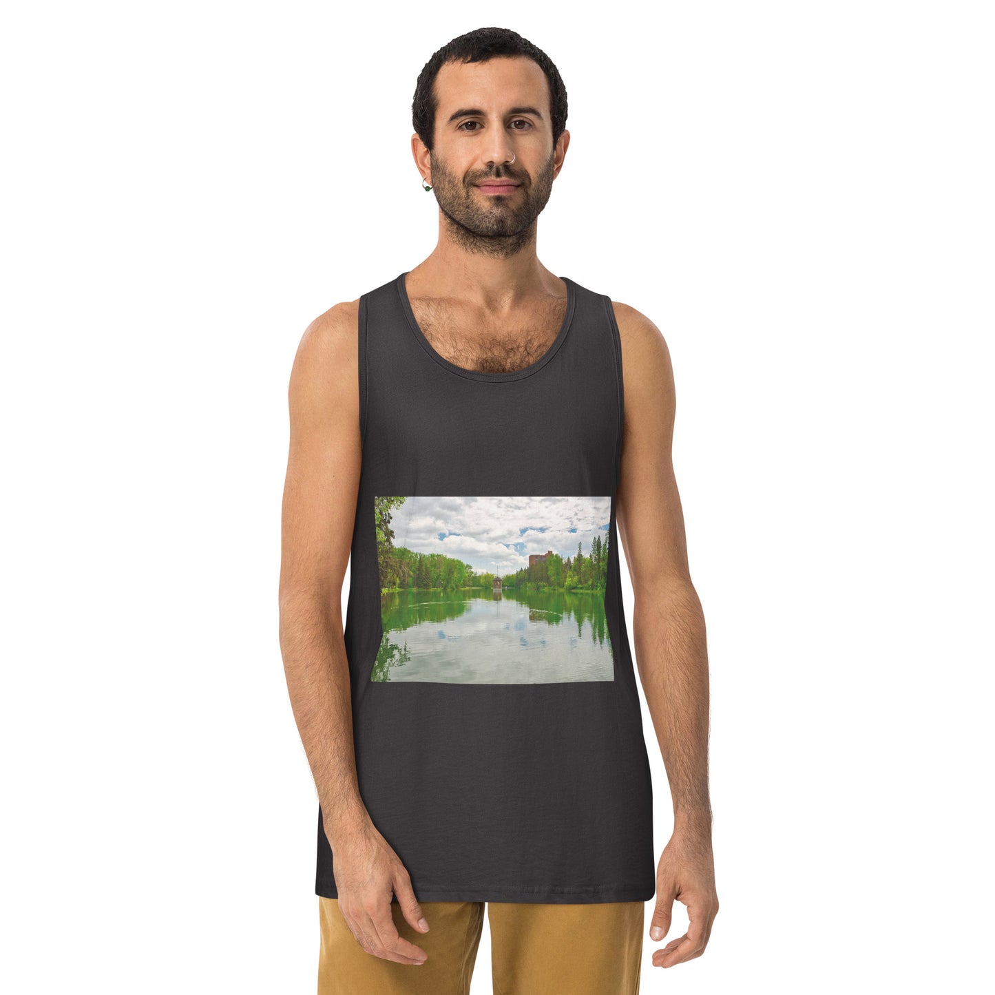 Men’s Premium Tank Top - Bowness Park Lagoon