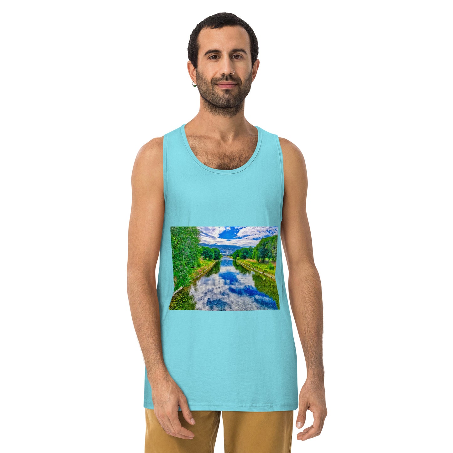 Men’s Premium Tank Top - Penticton Okanagan River Channel HDR
