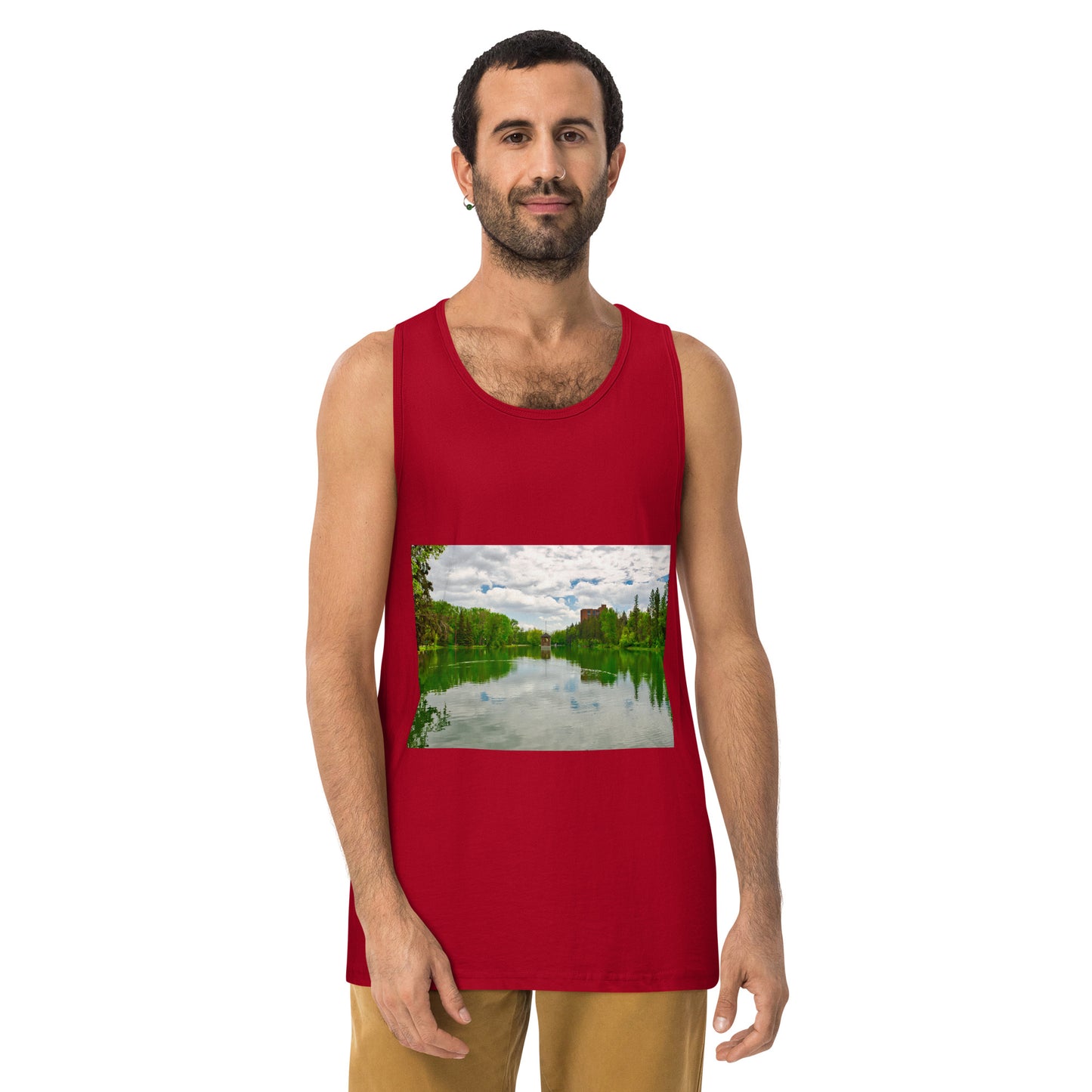 Men’s Premium Tank Top - Bowness Park Lagoon