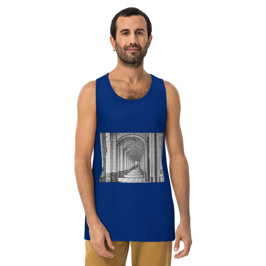 Men’s Premium Tank Top - Hudson's Bay Sidewalk Black and White