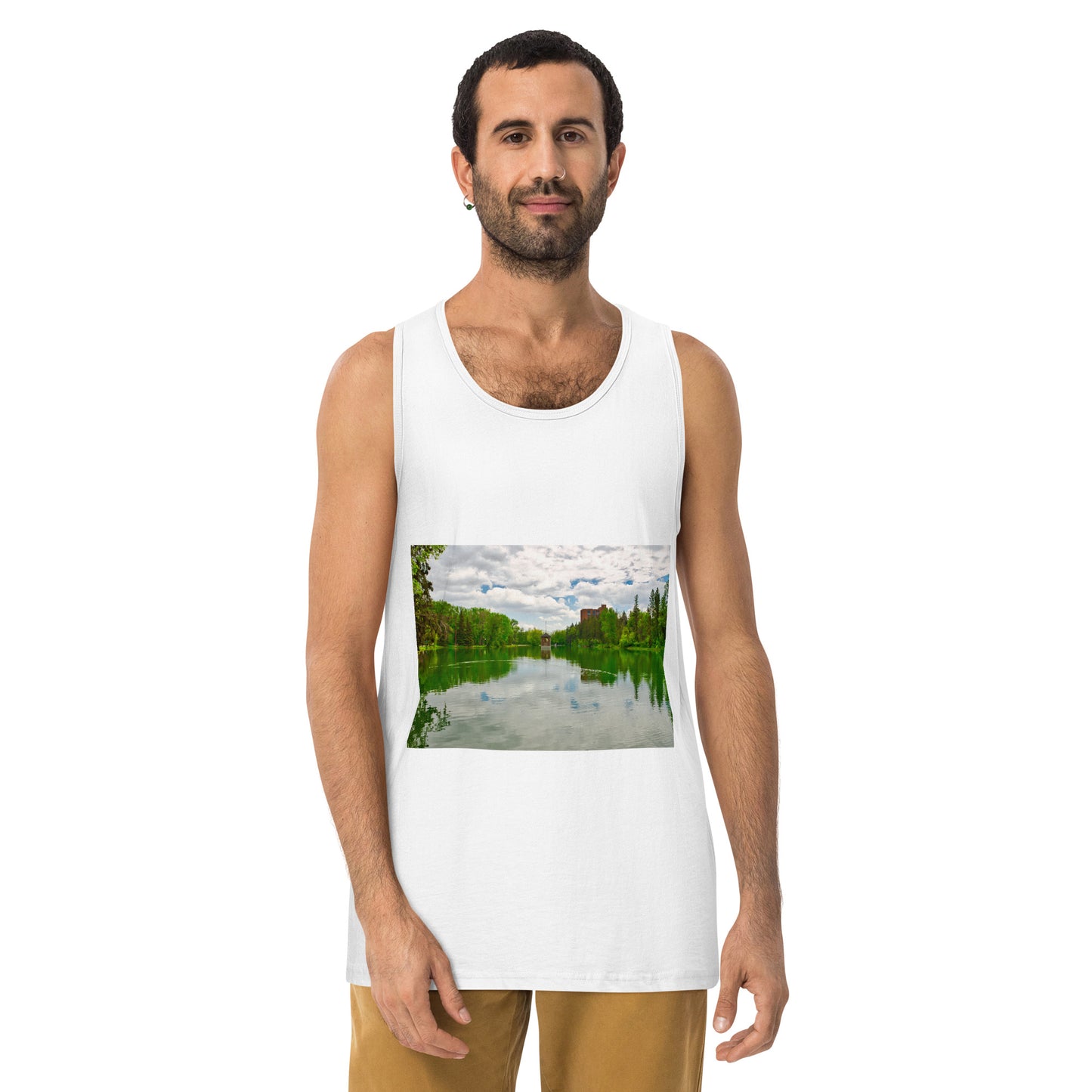Men’s Premium Tank Top - Bowness Park Lagoon
