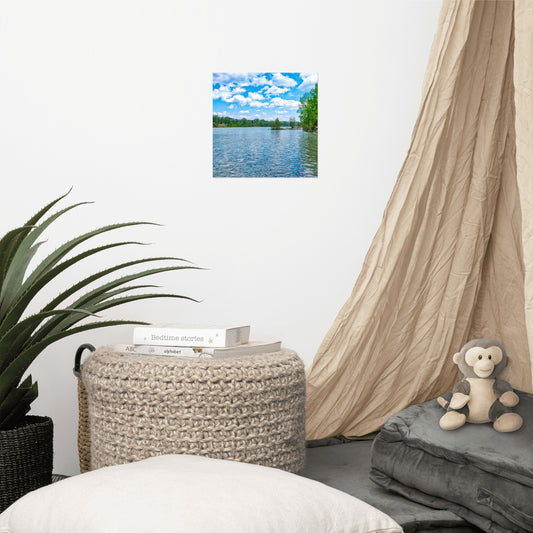 Lustre Poster Print - Bow River Bowness Park Spring
