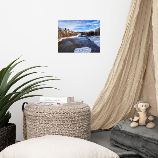 Lustre Photo Print - Elbow River Sandy Beach Park Winter