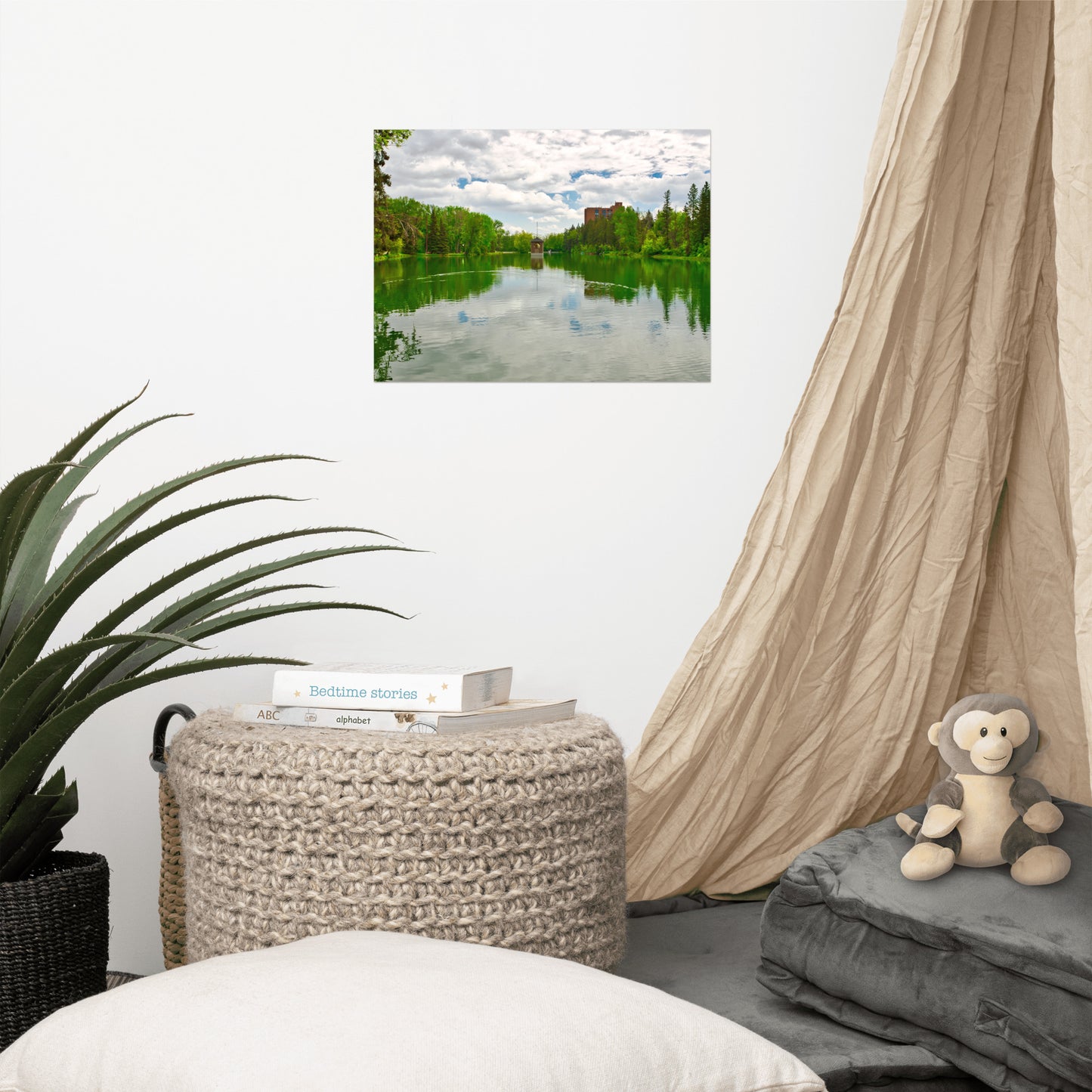 Lustre Poster Print - Bowness Park Lagoon Spring