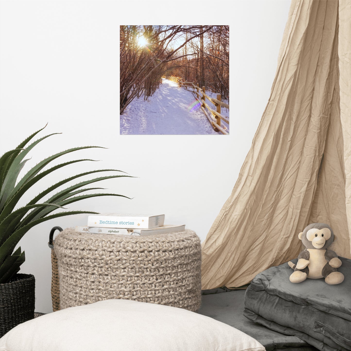 Lustre Poster Print - Riverdale Park Forest Winter