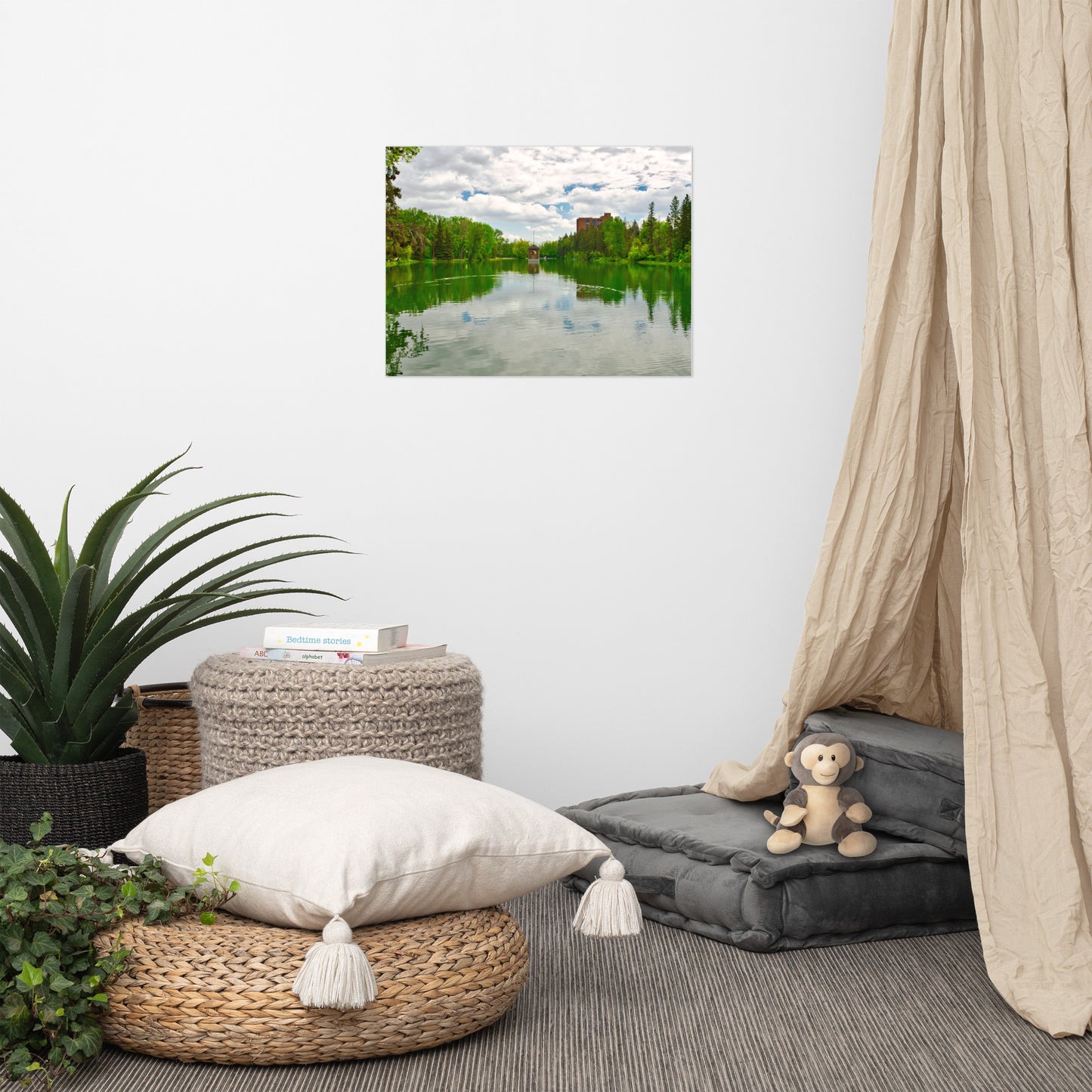 Lustre Poster Print - Bowness Park Lagoon Spring