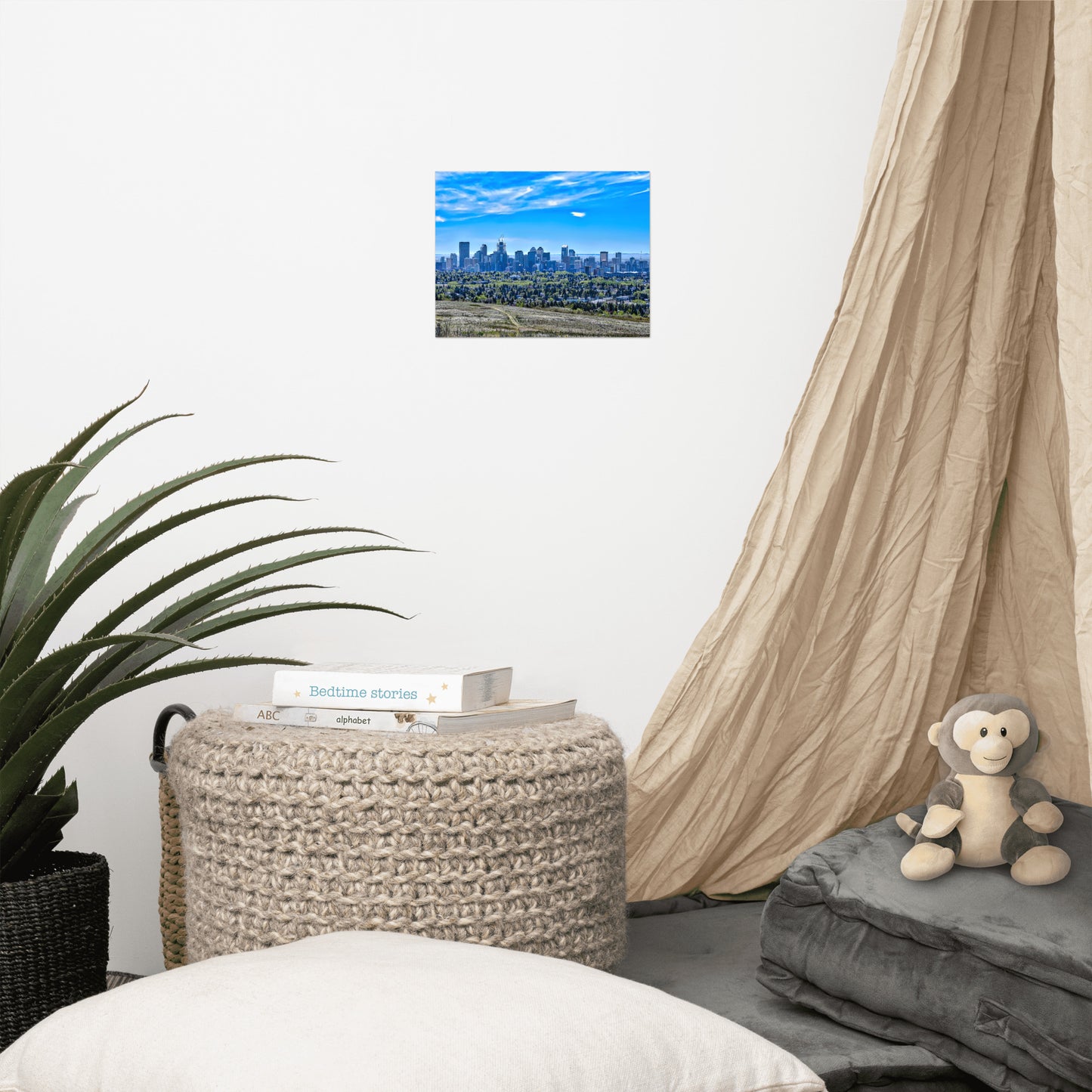 Lustre Poster Print - Downtown Calgary Nose Hill Park HDR Featured Photo