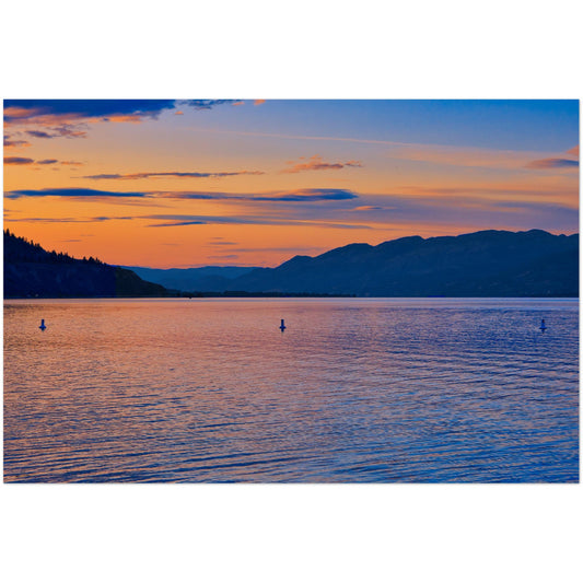 Foam Print - Penticton Okanagan Lake Sunset