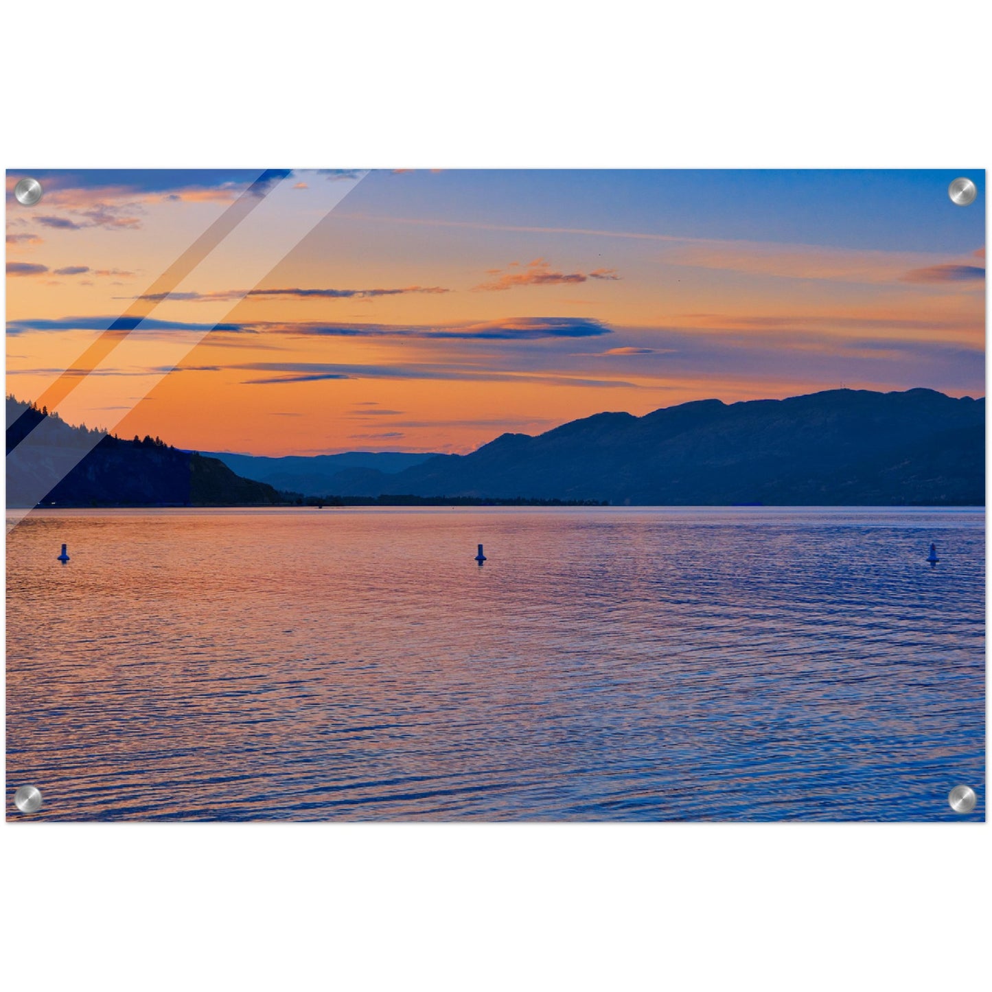 Acrylic Print - Penticton Okanagan Lake Sunset