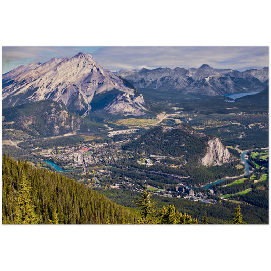 Wood Print - Bow Valley Sulphur Mountain