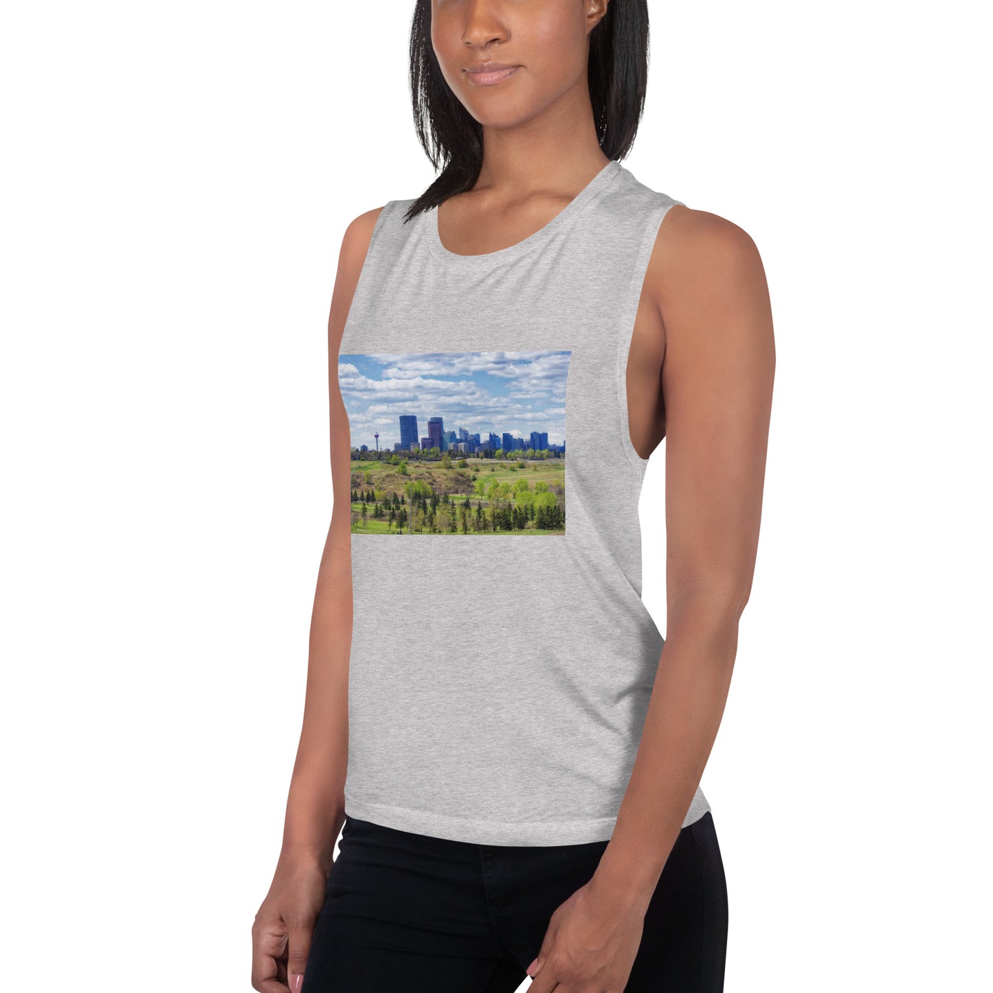 Ladies’ Muscle Tank - Downtown Calgary Vista Heights Hill