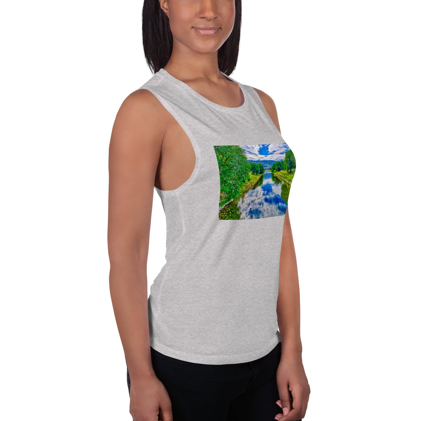 Ladies’ Muscle Tank - Penticton Okanagan River Channel HDR