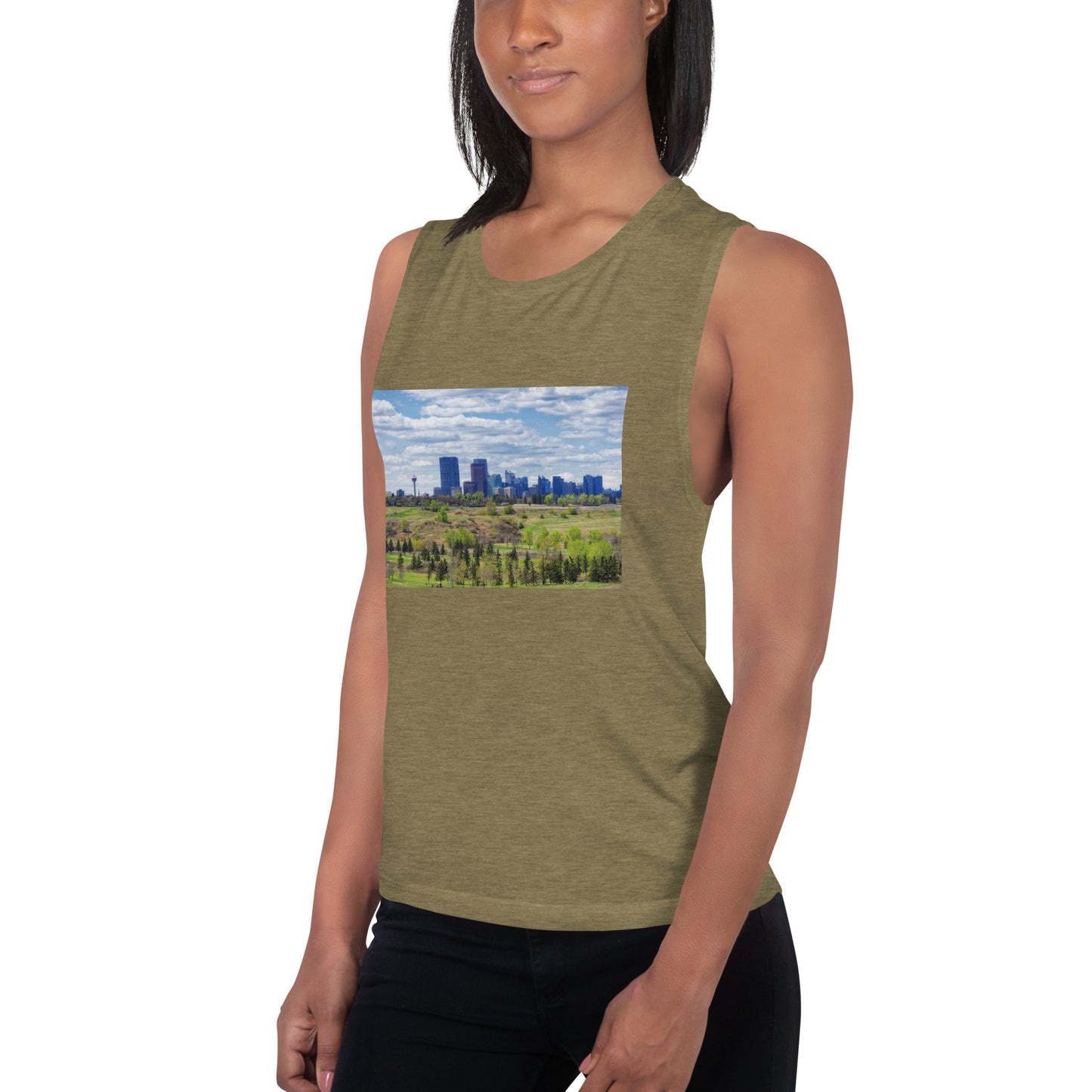 Ladies’ Muscle Tank - Downtown Calgary Vista Heights Hill