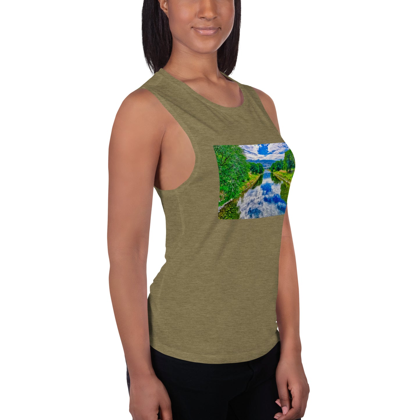 Ladies’ Muscle Tank - Penticton Okanagan River Channel HDR